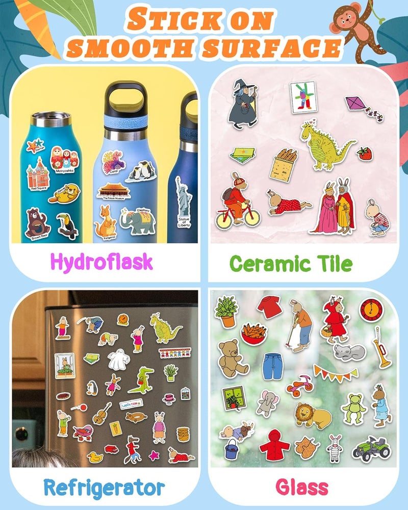 Benresive Reusable Sticker Books for Toddlers, 3 Sets Travel Stickers for Kids, Toddler Sticker Book, Crafts Activities for Toddlers, 3 and Up Birthday Gifts Travel Toys - Image 4